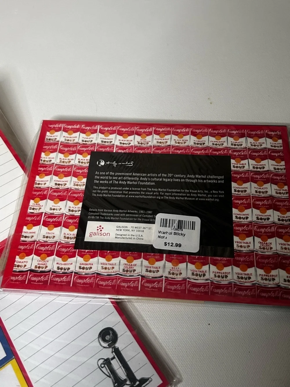 NWT Andy Warhol Sticky Notes Set of Two Collector’s Items Stationary